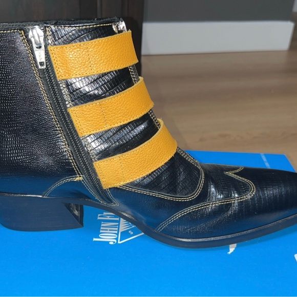 Men’s John Fluevog X Third Man Records The Jack Triple Strap Boots - Picture 6 of 9